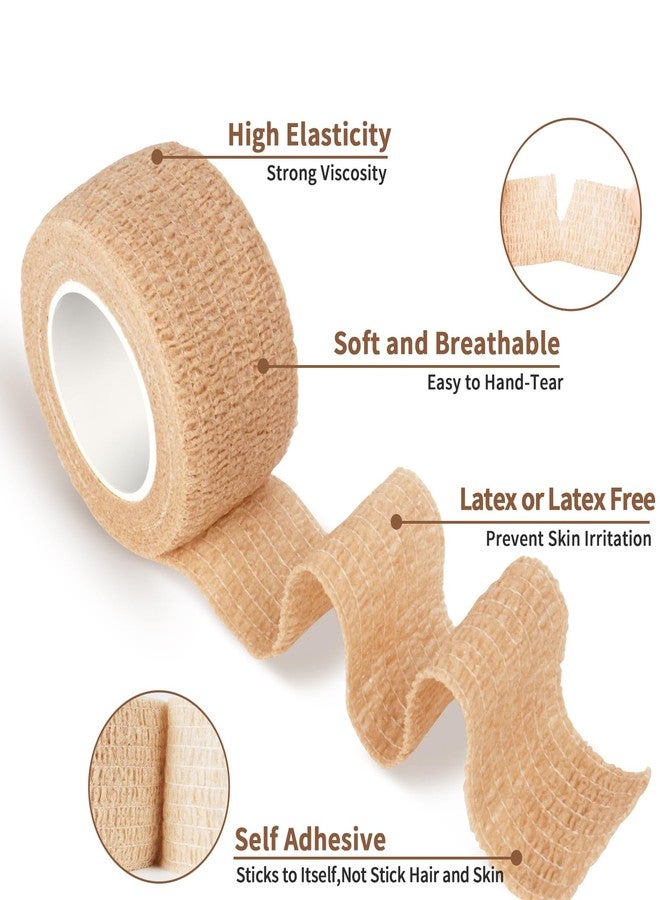Giloner 6pcs 1 Inch Self Adhesive Bandage Wrap,Vet Wrap,Finger and Toe Bandages,Gauze Tape,First Aid Bandages Use for Wrist, Ankle Sprains& Swelling Caused by Sports - Image 3